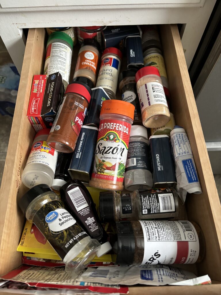 spice organizer drawer