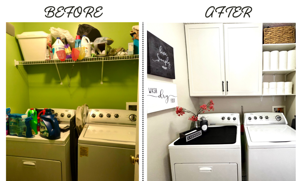 Laundry Room Before and After