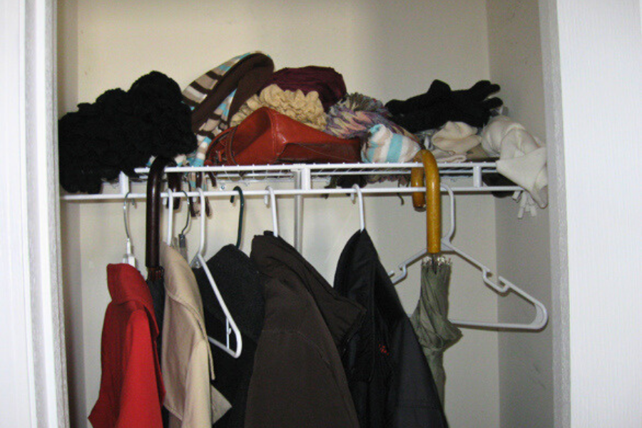 coat closet organization