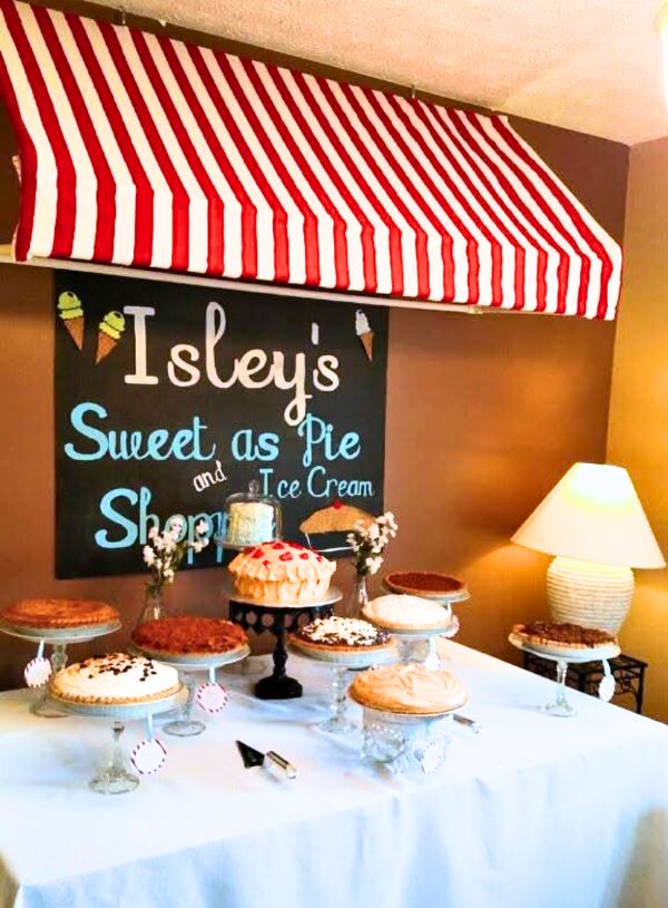 Awning built for a 1st birthday party