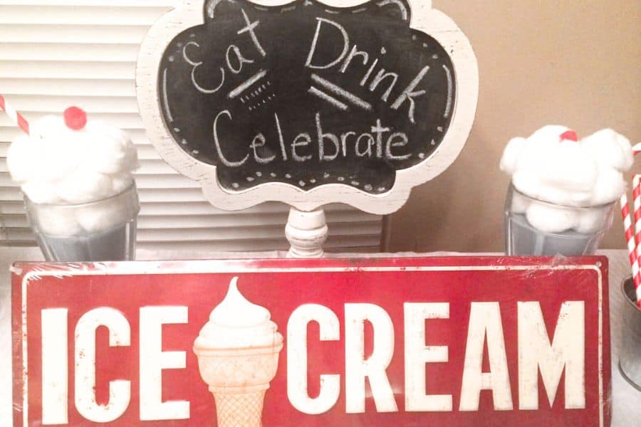 Ice cream decor for an ice cream themed party